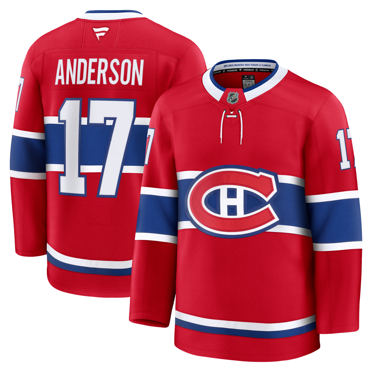 Josh Anderson Montreal Canadiens NHL Fanatics Branded Men Red Pro-Stitched Premium Jersey product image 3, provided for