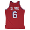 Julius Erving Philadelphia 76ers NBA Mitchell & Ness Men Scarlet 1982-83 Hardwood Classics Swingman Jersey product image 1,