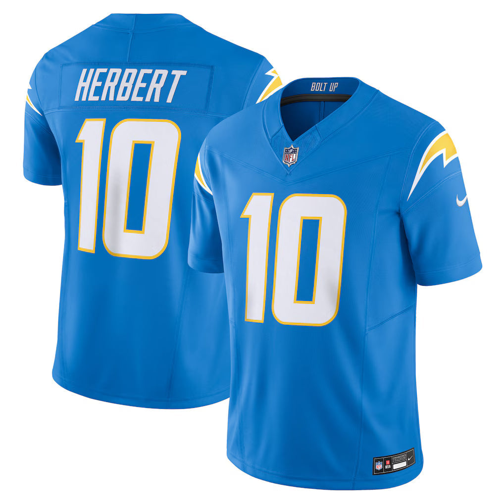 Justin Herbert Los Angeles Chargers NFL Nike Men Powder Blue Vapor F.U.S.E. Limited Jersey product image 3, provided for
