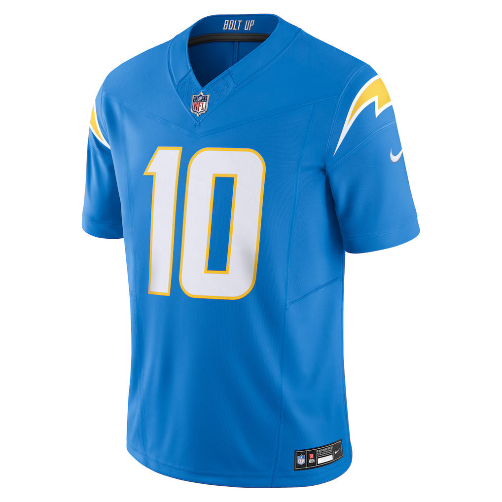 Justin Herbert Los Angeles Chargers NFL Nike Men Powder Blue Vapor F.U.S.E. Limited Jersey product image 2, provided for