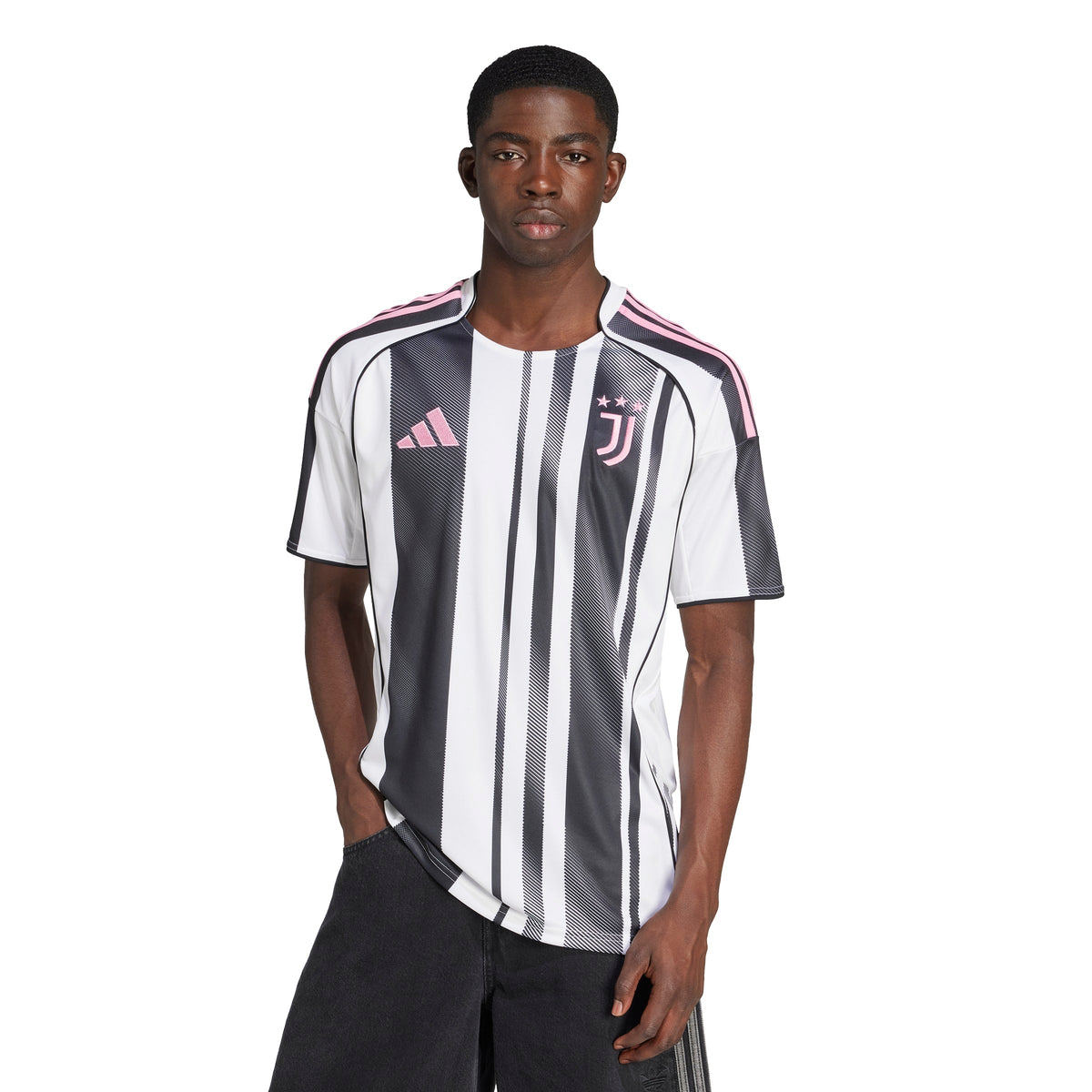 Juventus Serie A Adidas Men White 2025/26 Home Replica Jersey product image 3, provided for visual reference and product
