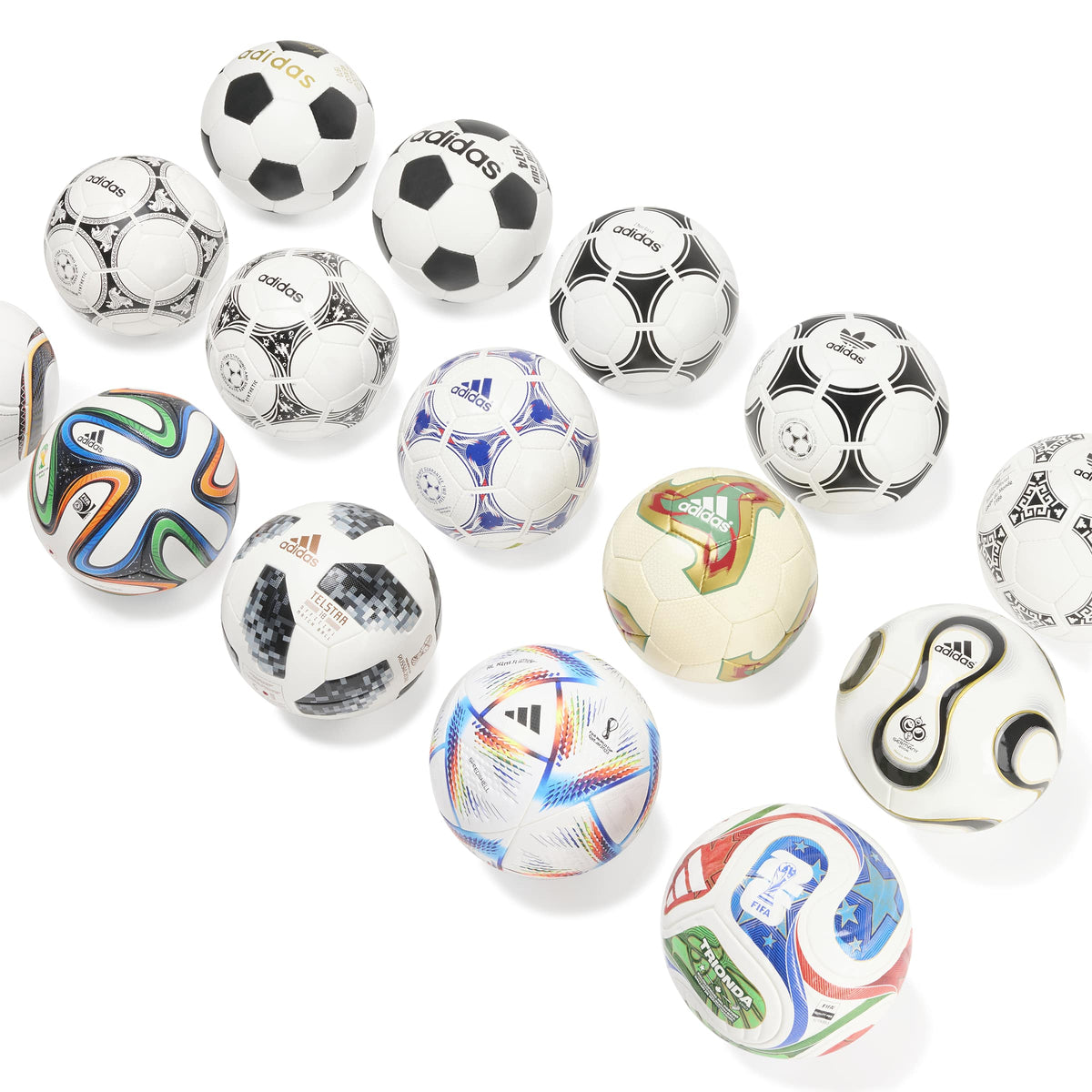 Adidas FIFA 1970-2026 World Cup Historical Pro Soccer Ball Set - Size 5 product image 12, provided for visual reference and