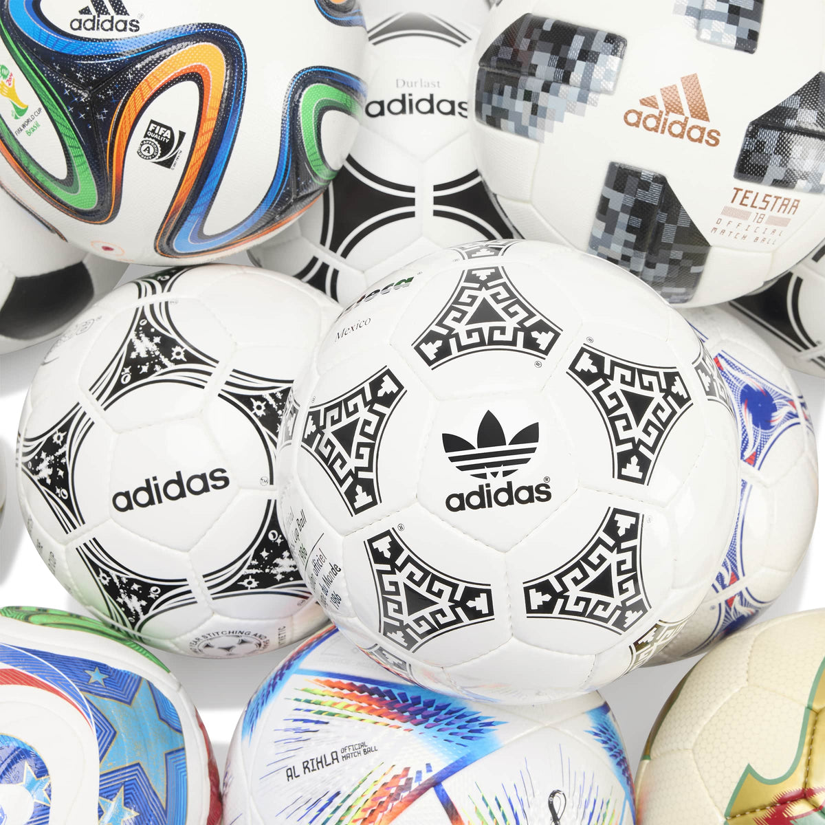Adidas FIFA 1970-2026 World Cup Historical Pro Soccer Ball Set - Size 5 product image 14, provided for visual reference and