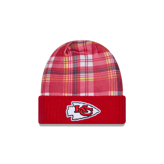 Kansas City Chiefs NFL New Era Men Red 2024 Official Sideline Statement Cuff Knit Hat product image 1, provided for visual