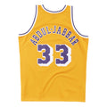 Kareem Abdul-Jabbar Los Angeles Lakers NBA Mitchell & Ness Men Gold 1984-85 Hardwood Classics Swingman Jersey product image