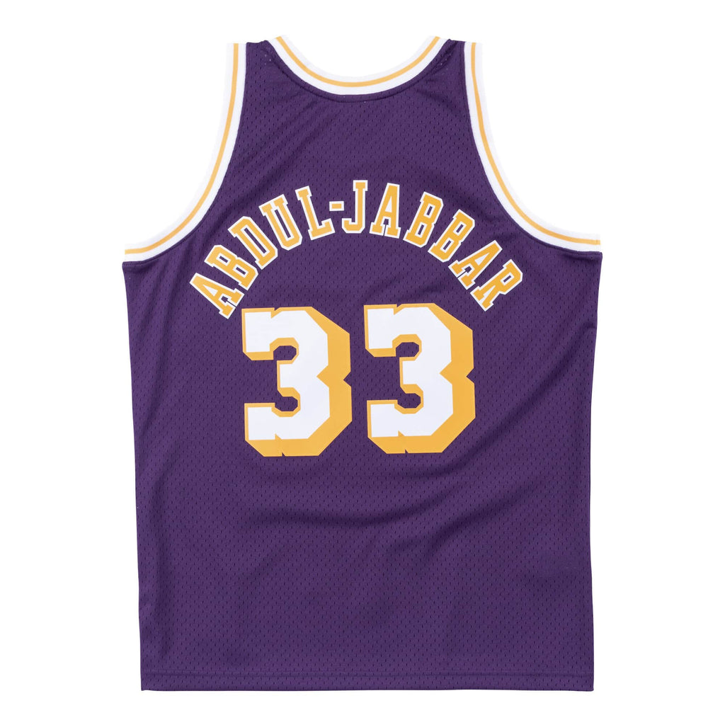 Kareem Abdul-Jabbar Los Angeles Lakers NBA Mitchell & Ness Men Purple 1983-84 Hardwood Classics Swingman Jersey product