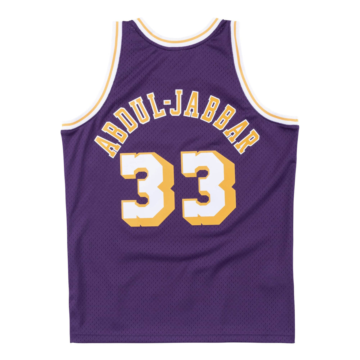 Kareem Abdul-Jabbar Los Angeles Lakers NBA Mitchell & Ness Men Purple 1983-84 Hardwood Classics Swingman Jersey product