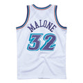 Karl Malone Utah Jazz NBA Mitchell & Ness Men White 1996-97 Hardwood Classics Swingman Jersey product image 1, provided for
