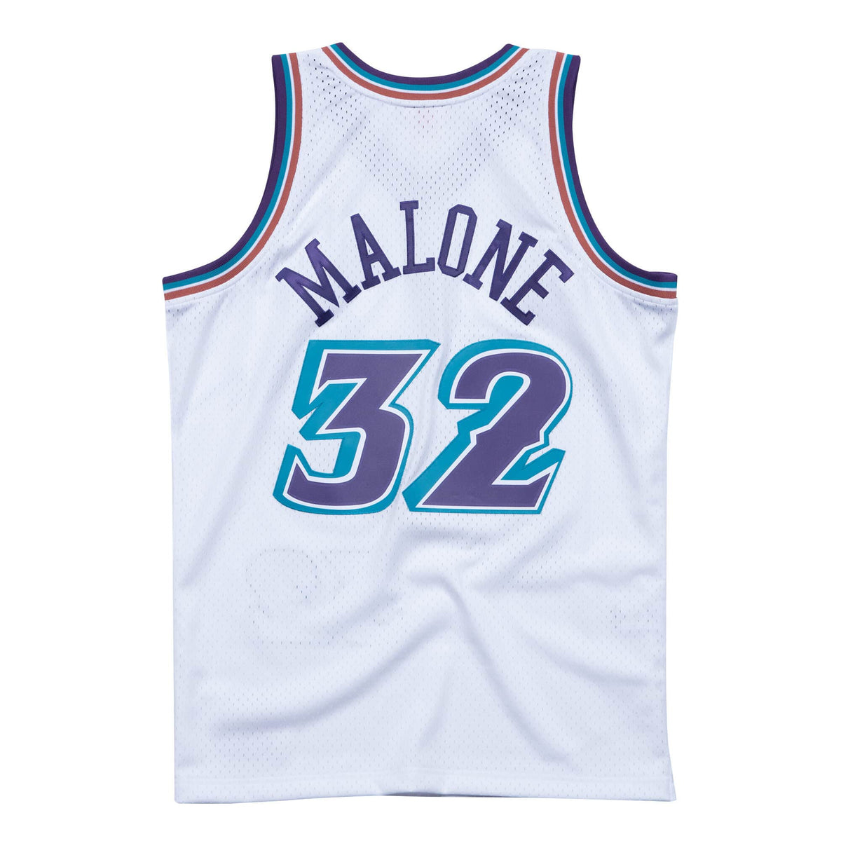 Karl Malone Utah Jazz NBA Mitchell & Ness Men White 1996-97 Hardwood Classics Swingman Jersey product image 1, provided for