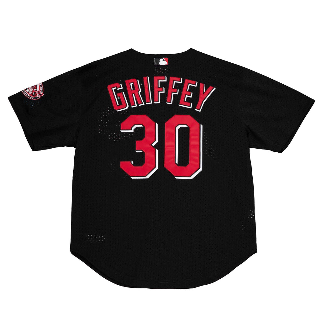 Ken Griffey Jr. Cincinnati Reds MLB Mitchell & Ness Men Black 2000 Authentic BP Jersey product image 1, provided for visual