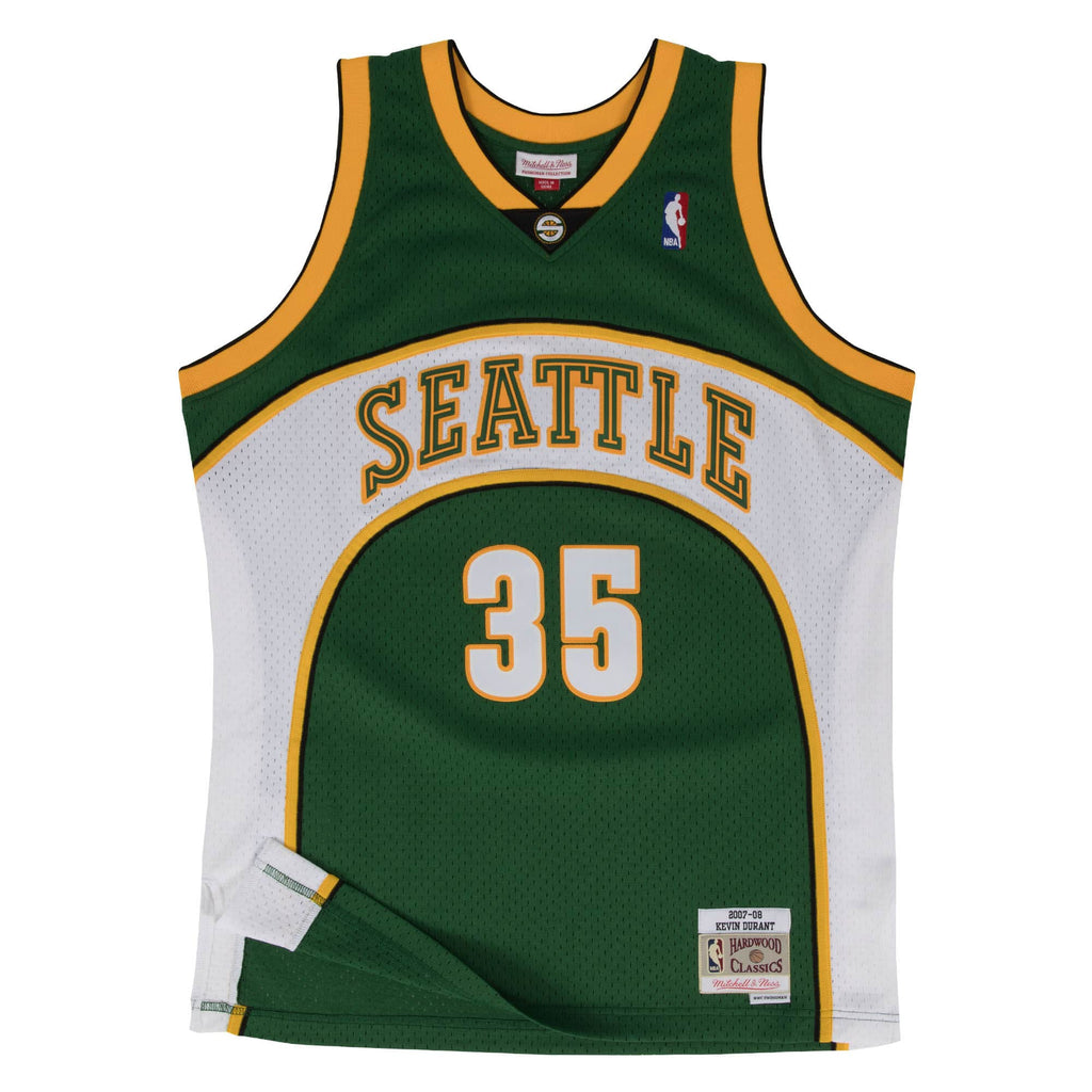 Kevin Durant Seattle Supersonics NBA Mitchell & Ness Men Green 2007-08 Hardwood Classics Swingman Jersey product image 2,