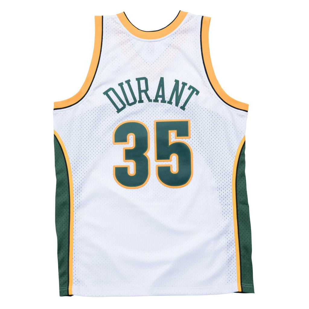 Kevin Durant Seattle Supersonics NBA Mitchell & Ness Men White 2007-08 Hardwood Classics Swingman Jersey product image 1,