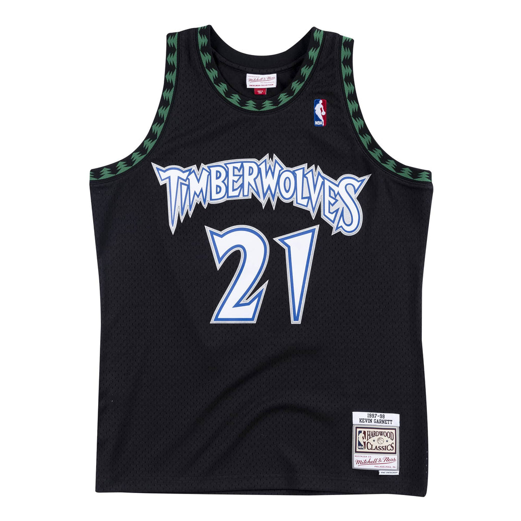 Kevin Garnett Minnesota Timberwolves NBA Mitchell & Ness Men Black 1997-98 Hardwood Classics Swingman Jersey product image