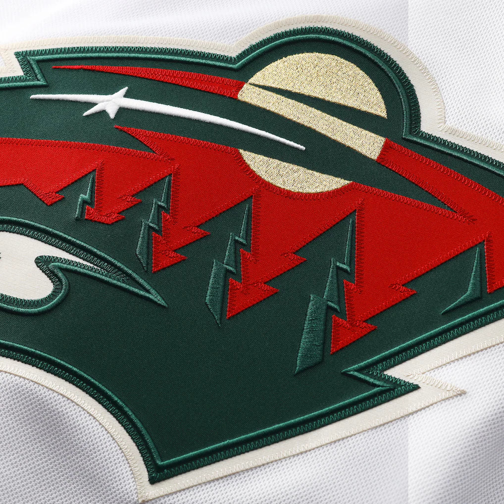 Brock Faber Minnesota Wild NHL Fanatics Branded Men White 25th Anniversary Premium Jersey product image 4, provided for