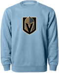 Las Vegas Golden Knights NHL Bulletin Men Light Blue Twill Logo Express Crew Sweater product image 1, provided for visual