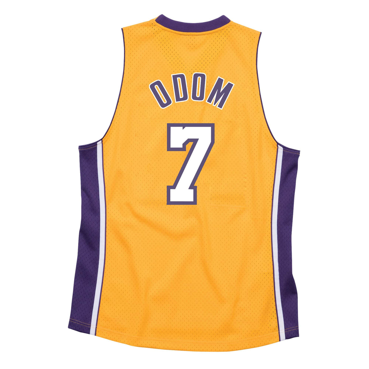 Lamar Odom Los Angeles Lakers NBA Mitchell & Ness Men Gold Hardwood Classics 2009-10 Hardwood Classics Swingman Jersey