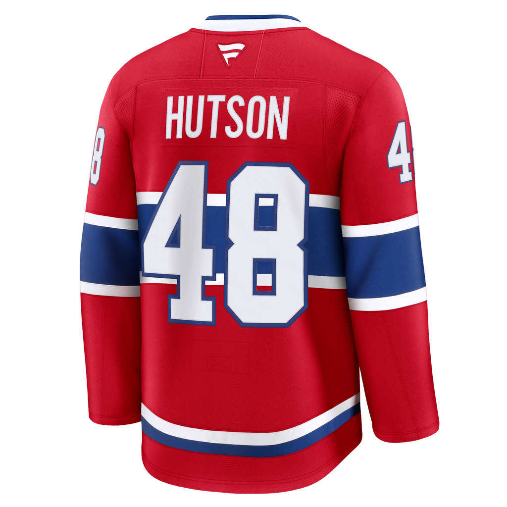 Lane Hutson Montreal Canadiens NHL Fanatics Branded Men Red Pro-Stitched Premium Jersey product image 1, provided for visual