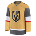 Las Vegas Golden Knights NHL Fanatics Branded Men Gold Premium Jersey product image 1, provided for visual reference and