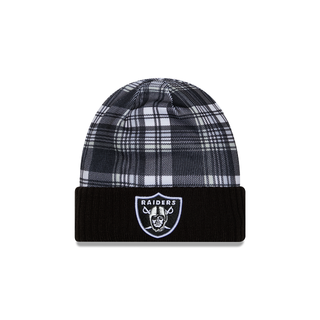 Las Vegas Raiders NFL New Era Men Black 2024 Official Sideline Statement Cuff Knit Hat product image 1, provided for visual