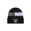 Las Vegas Raiders NFL New Era Men Black 2024 Sideline Tech Knit Hat product image 1, provided for visual reference and