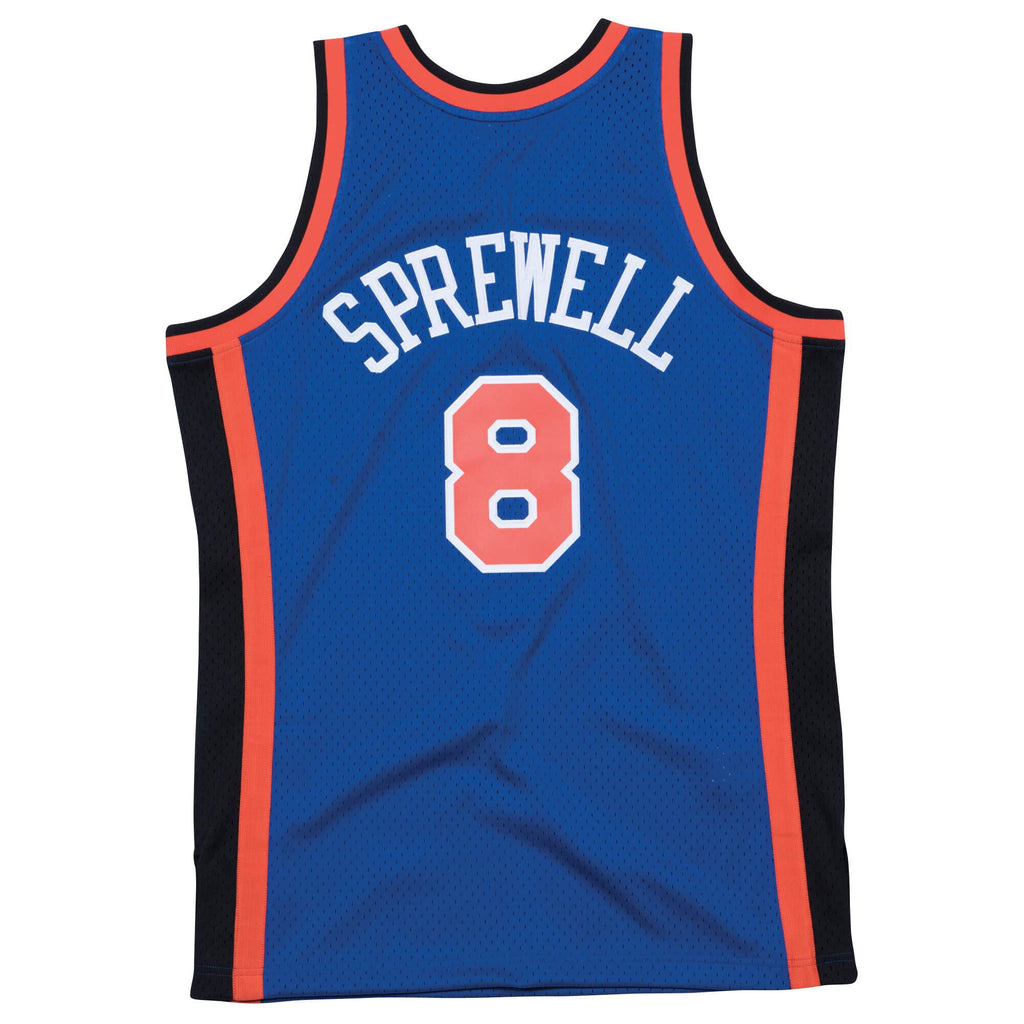 Latrell Sprewell New York Knicks NBA Mitchell & Ness Men Royal Blue 1998-99 Hardwood Classics Swingman Jersey product image