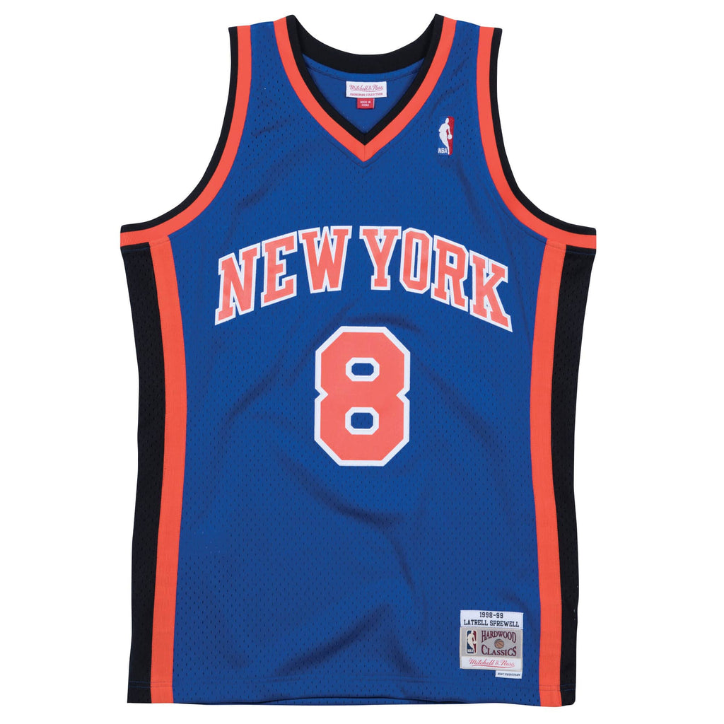 Latrell Sprewell New York Knicks NBA Mitchell & Ness Men Royal Blue 1998-99 Hardwood Classics Swingman Jersey product image