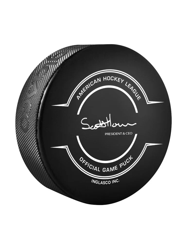 Toronto Marlies AHL Inglasco 2024-25 Officially Licensed Game Hockey Puck product image 3, provided for visual reference and