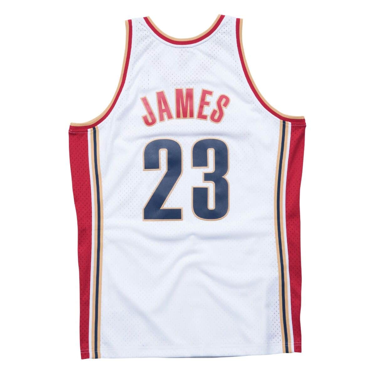 Lebron James Cleveland Cavaliers NBA Mitchell & Ness Men White 2003-04 Hardwood Classics Swingman Jersey product image 1,