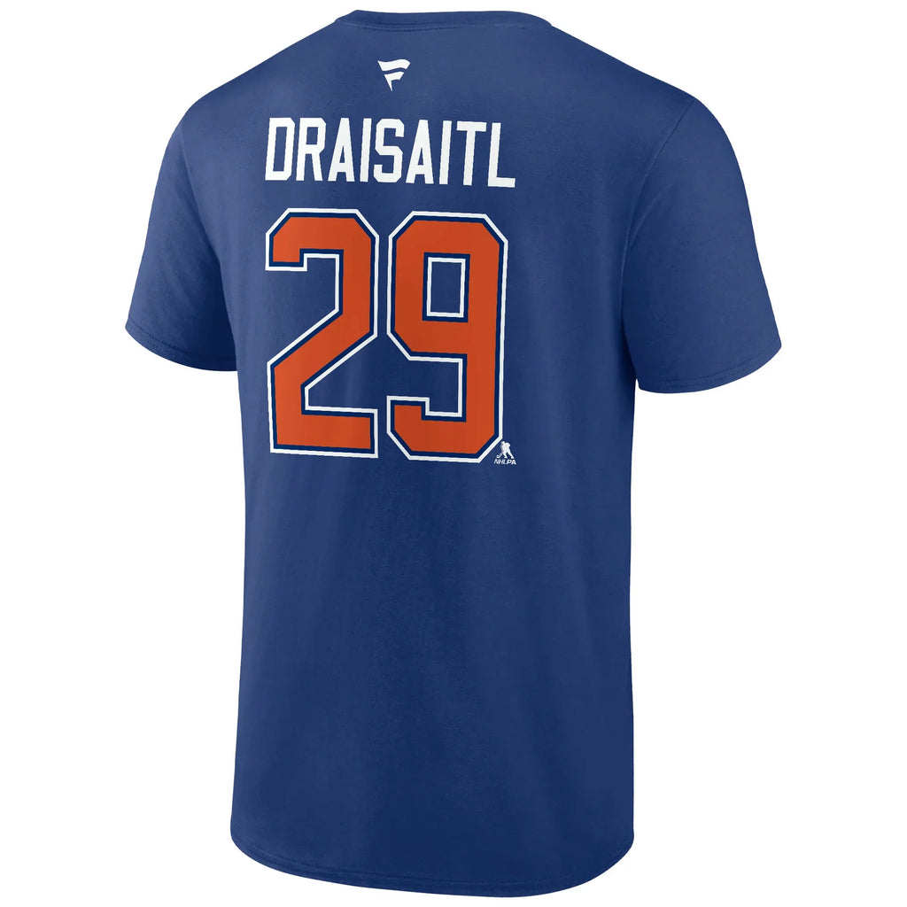 Leon Draisaitl Edmonton Oilers NHL Fanatics Branded Men Royal Blue Authentic T-Shirt product image 1, provided for visual