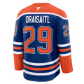 Leon Draisaitl Edmonton Oilers NHL Fanatics Branded Men Royal Blue Premium Jersey product image 1, provided for visual