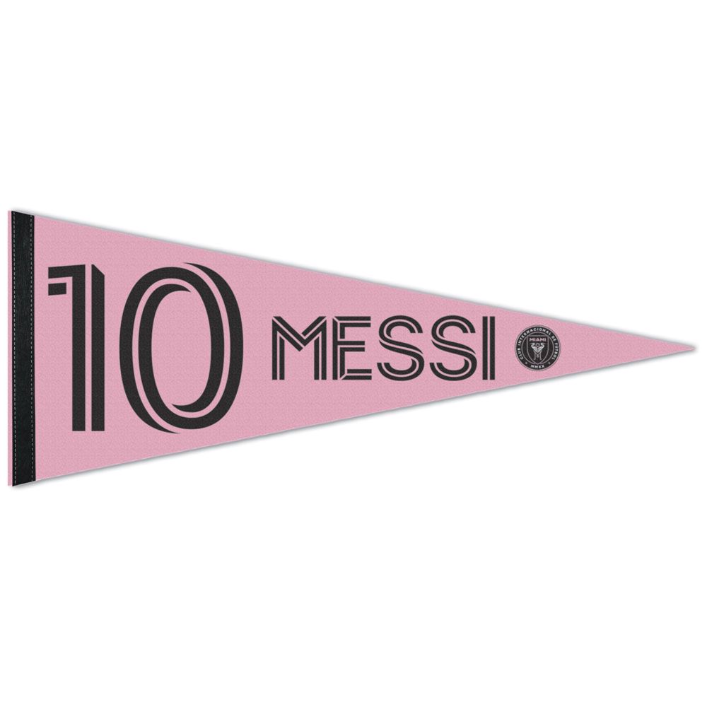 Lionel Messi Inter Miami FC MLS WinCraft 12"x30" Premium Pennant product image 1, provided for visual reference and product