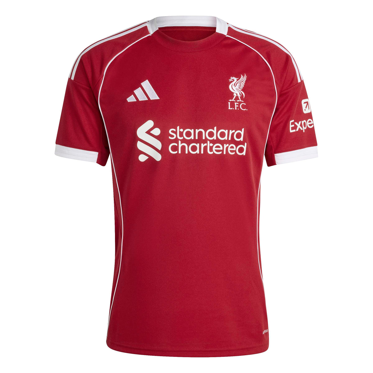 Liverpool FC EPL Adidas Men Red 2025/26 Home Replica Jersey product image 1, provided for visual reference and product