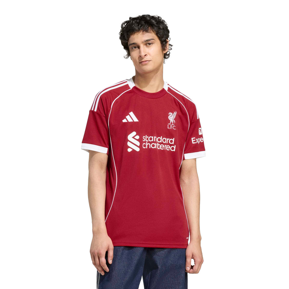 Liverpool FC EPL Adidas Men Red 2025/26 Home Replica Jersey product image 3, provided for visual reference and product