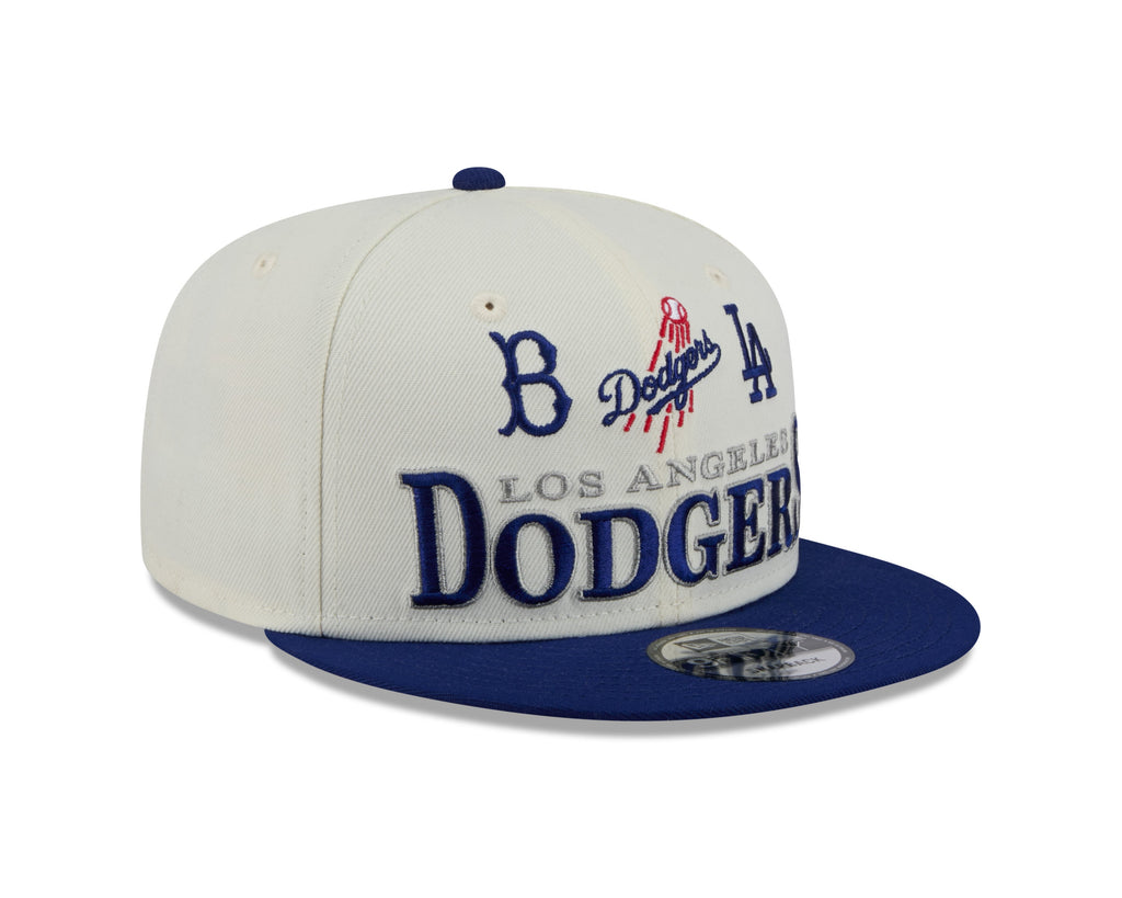 Los Angeles Dodgers MLB New Era Men Cream/Navy 9Fifty Two Tone Archive Snapback product image 4, provided for visual