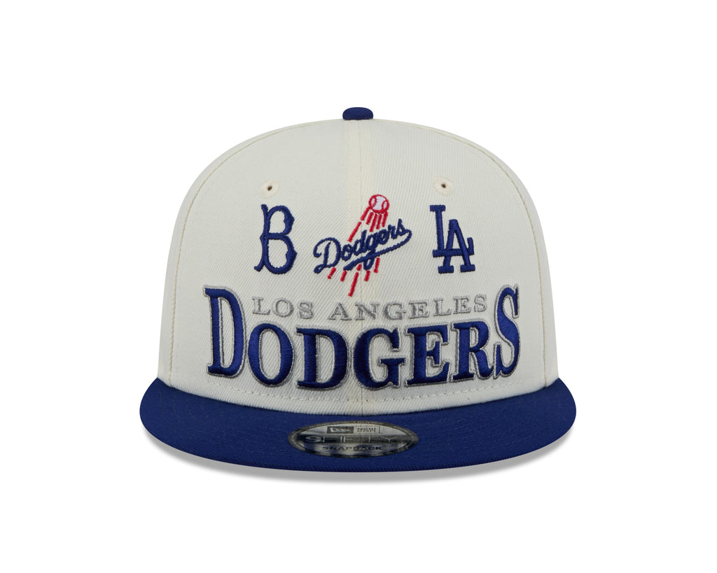 Los Angeles Dodgers MLB New Era Men Cream/Navy 9Fifty Two Tone Archive Snapback product image 3, provided for visual