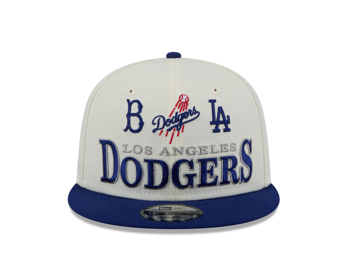 Los Angeles Dodgers MLB New Era Men Cream/Navy 9Fifty Two Tone Archive Snapback product image 3, provided for visual