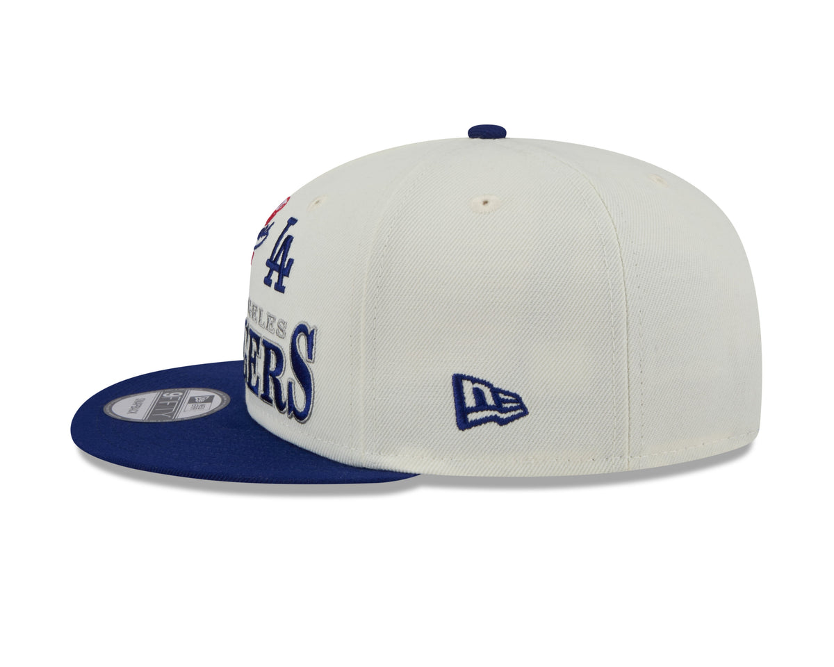 Los Angeles Dodgers MLB New Era Men Cream/Navy 9Fifty Two Tone Archive Snapback product image 5, provided for visual