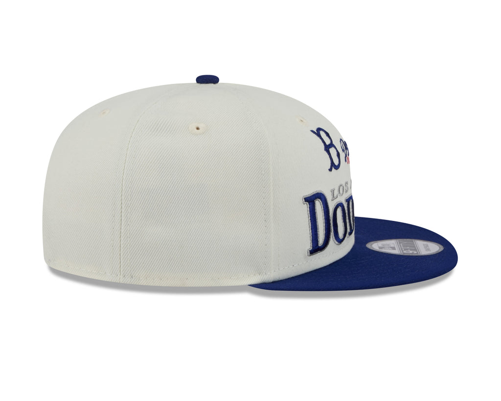 Los Angeles Dodgers MLB New Era Men Cream/Navy 9Fifty Two Tone Archive Snapback product image 6, provided for visual