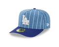 Los Angeles Dodgers MLB New Era Men Light Blue/Royal Blue 59Fifty A-Frame Parallel Fitted Hat product image 1, provided for