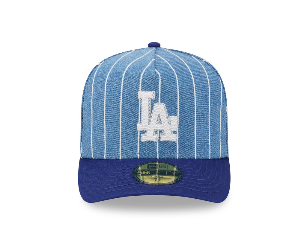 Los Angeles Dodgers MLB New Era Men Light Blue/Royal Blue 59Fifty A-Frame Parallel Fitted Hat product image 3, provided for