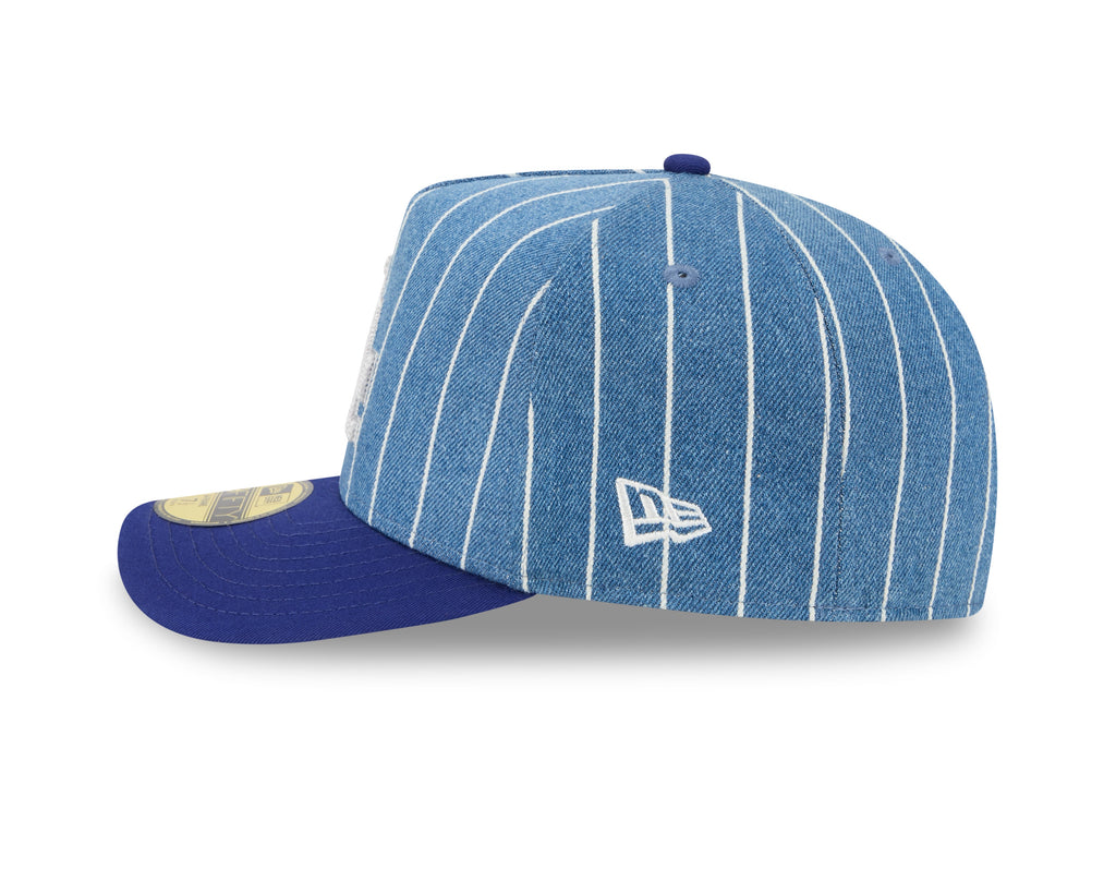 Los Angeles Dodgers MLB New Era Men Light Blue/Royal Blue 59Fifty A-Frame Parallel Fitted Hat product image 5, provided for