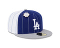 Los Angeles Dodgers MLB New Era Men Navy 59Fifty Two Tone Pinstripe Fitted Hat product image 1, provided for visual