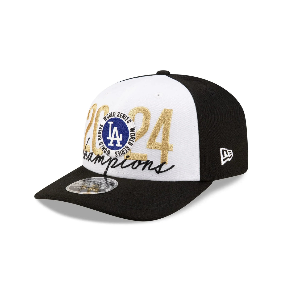 Los Angeles Dodgers MLB New Era Men White/Black 9Seventy 2024 World Series Champions Locker Room Snapback product image 4,
