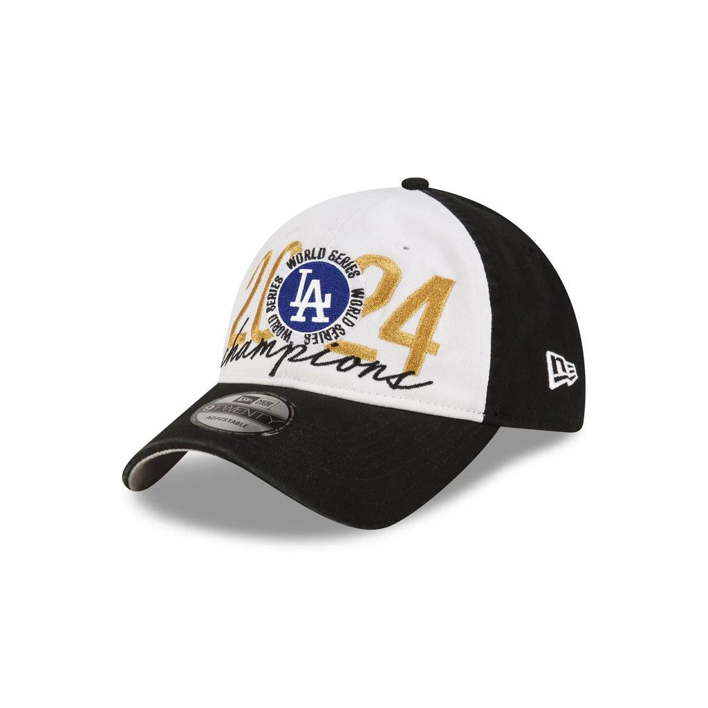 Los Angeles Dodgers MLB New Era Men White/Black 9Twenty 2024 World Series Champions Locker Room Adjustable Hat product image