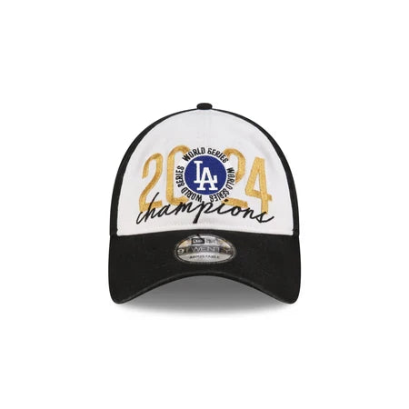 Los Angeles Dodgers MLB New Era Men White/Black 9Twenty 2024 World Series Champions Locker Room Adjustable Hat product image