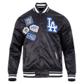 Los Angeles Dodgers MLB Pro Standard Men Black DIY Pick Stitch Rib Satin Jacket product image 1, provided for visual