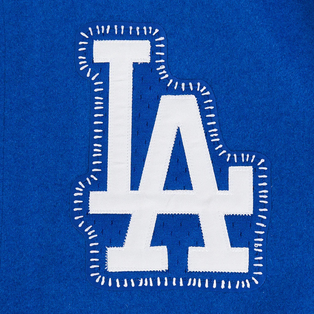 Los Angeles Dodgers MLB Pro Standard Men Royal Blue DIY Pick Stitch Rib Wool Varsity Jacket product image 6, provided for