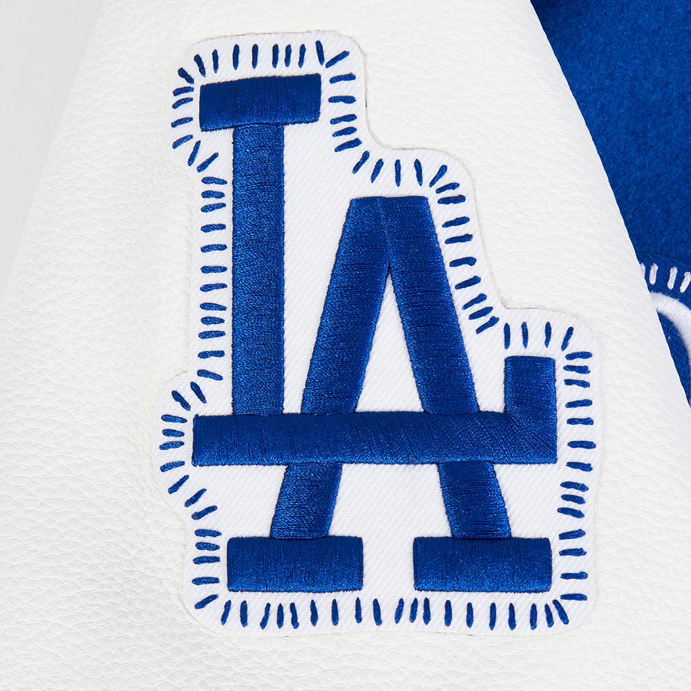 Los Angeles Dodgers MLB Pro Standard Men Royal Blue DIY Pick Stitch Rib Wool Varsity Jacket product image 8, provided for