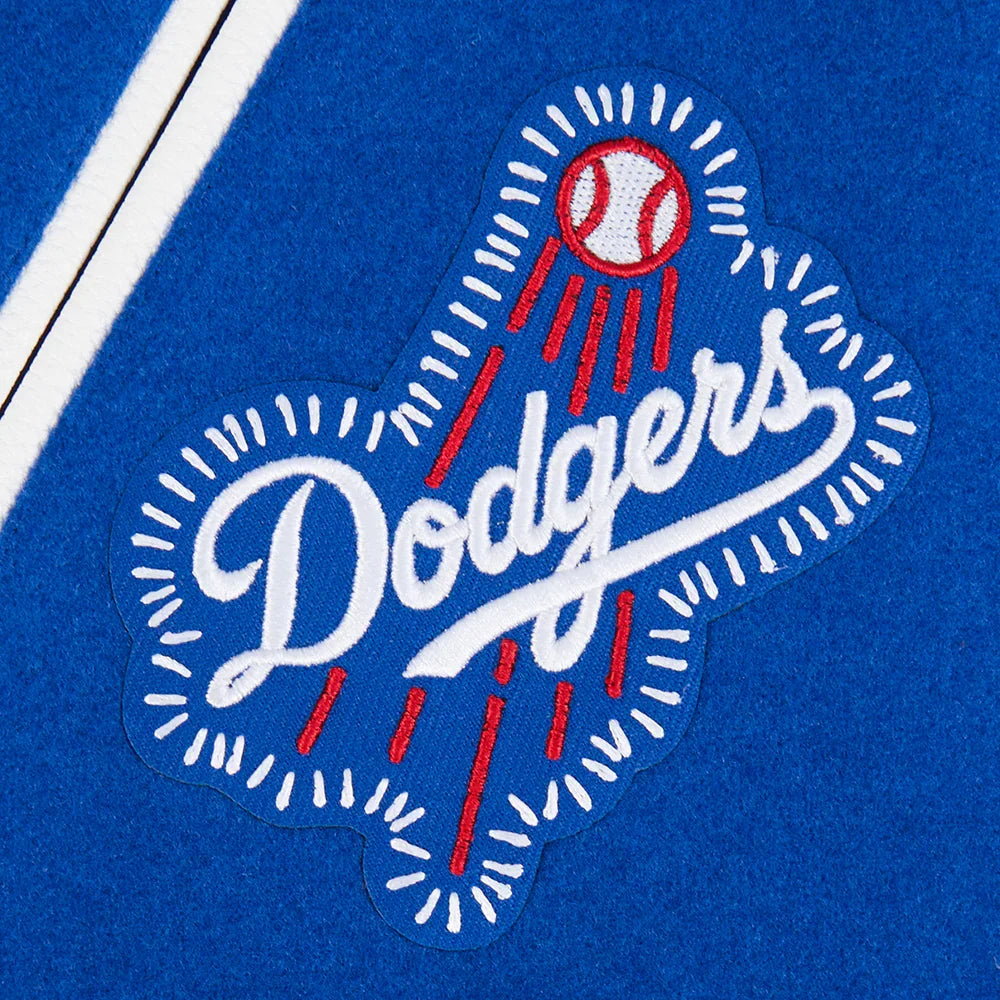 Los Angeles Dodgers MLB Pro Standard Men Royal Blue DIY Pick Stitch Rib Wool Varsity Jacket product image 9, provided for