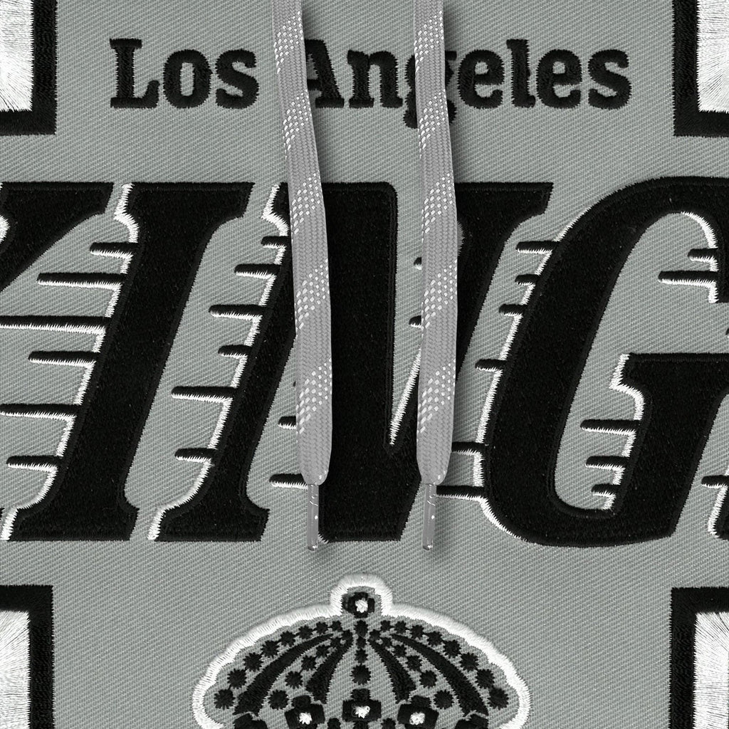 Los Angeles Kings NHL Bulletin Men Athletic Grey Express Twill Logo Hoodie product image 2, provided for visual reference